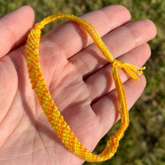 3 Woven Friendship Bracelets (Yellow) - Picture 7 of 8